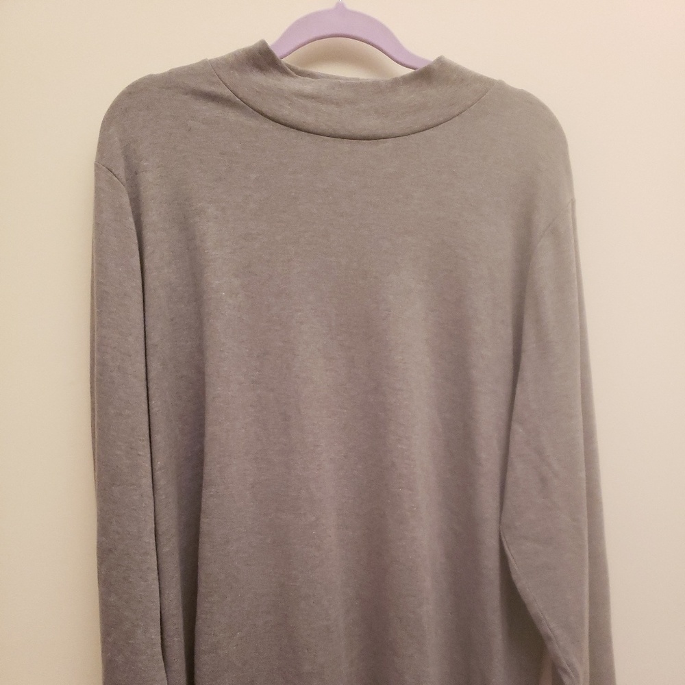 NWT Croft &Barrow Gray Mock Turtleneck 2X